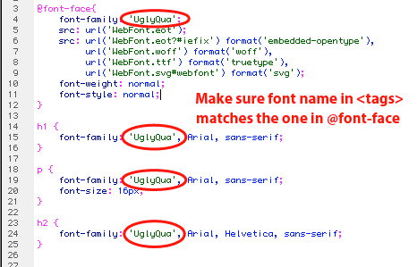 Using specific face for @font-face in TTF file containing multiple faces -  HTML & CSS - SitePoint Forums